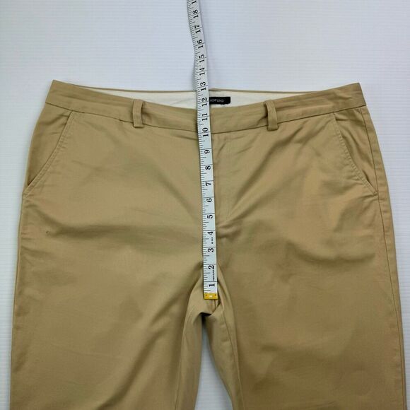 Lands End Womens 16 Pants Mid Rise Straight Leg Chino Crop Pants Tan Khaki - Picture 11 of 11